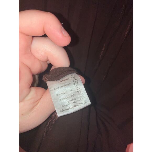 Simier Fariry chocolate brown comfy knee length dress size XL - Picture 5 of 6